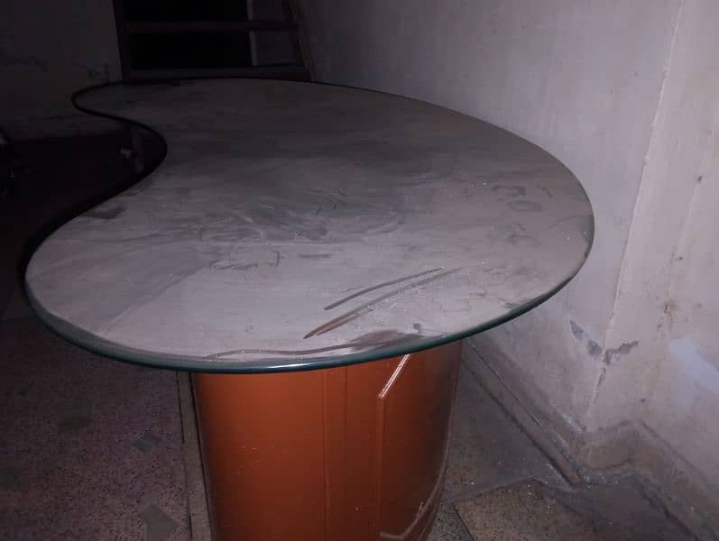 huge size office table with 12mm glass condition 10by10 O3O2O422344 3