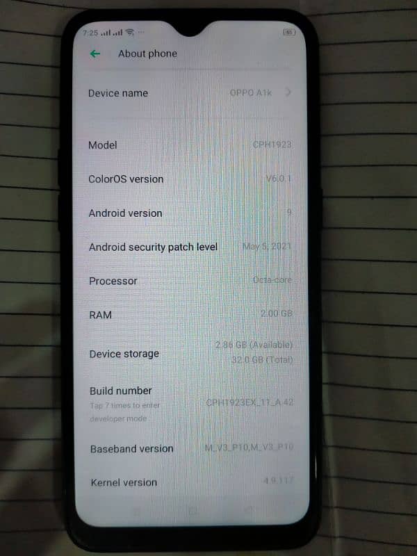 OPPO A1K 2 32GB Storage for sell 5