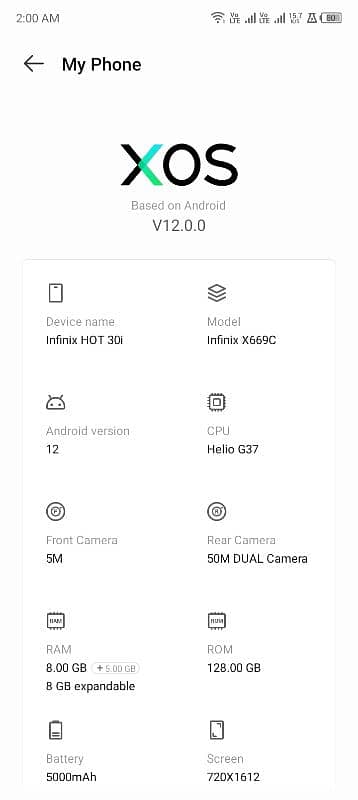 Infinix Hot 30i. 8+8/128gb 1