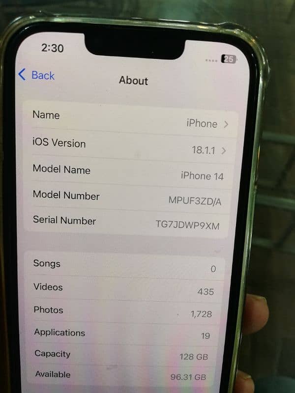 IPHONE 14 NON PTA 128GB 10