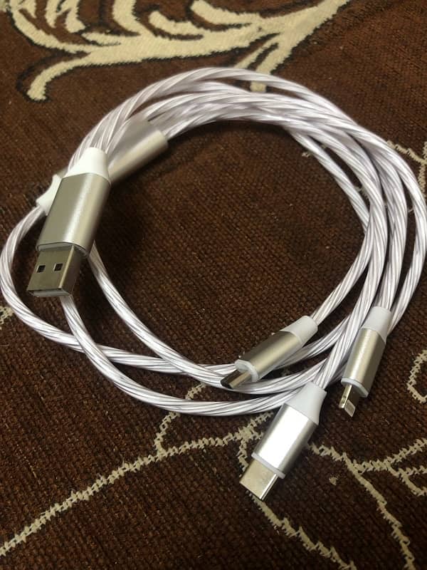 Type C Android Ios Multi Color Charging Cable 3