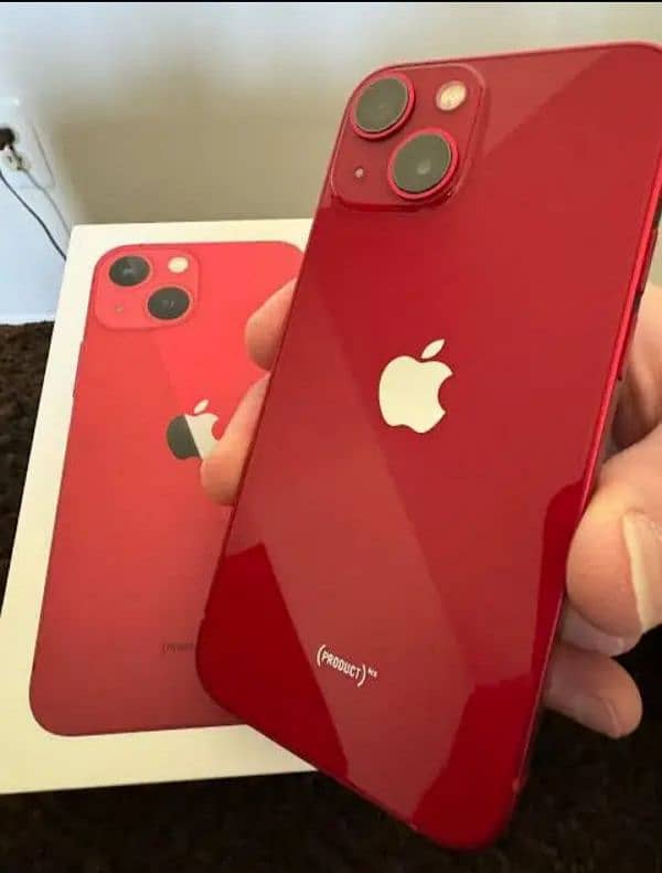 Phone 13 128gb factory unlocked red color with box iphone apple 2