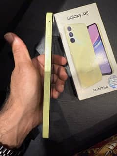 Galaxy A15 5g Yellow Color 8GB 256GB 10/10 Slightly Used