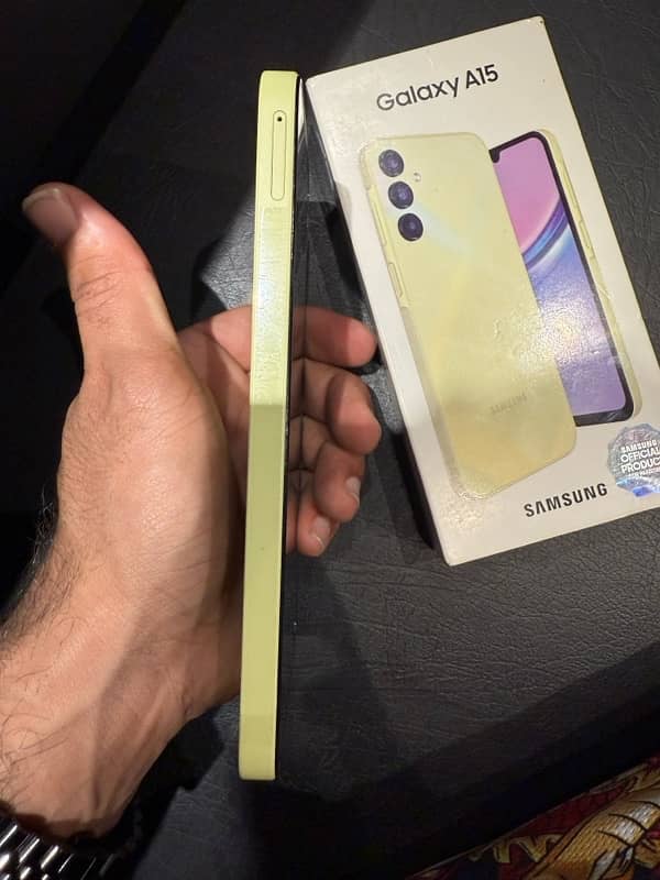 Galaxy A15 5g Yellow Color 8GB 256GB 10/10 Slightly Used 0