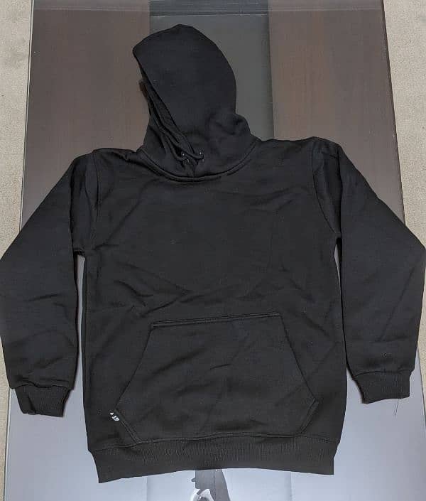 New Unused Jet-Black hoodie Unisex (Large Size) 0