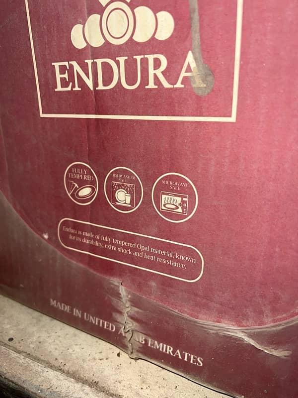 endura white plain 40pcs set imported from dubai 2