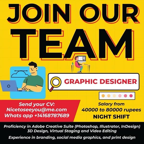 Graphic Designer Needed with proper education and proven track Record 0