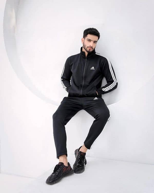 men's Fleece Zipper Track Suit 2 pc 3