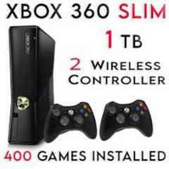 Xbox 360, 1 TB, 400 Games Installed