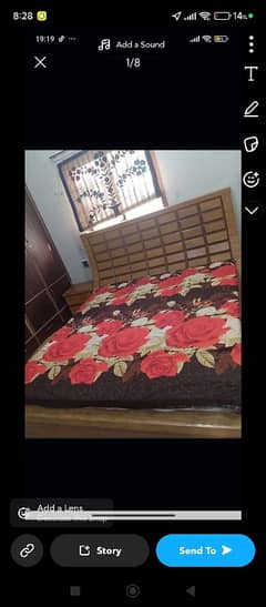 bed set with side tables dressing and wardrobe