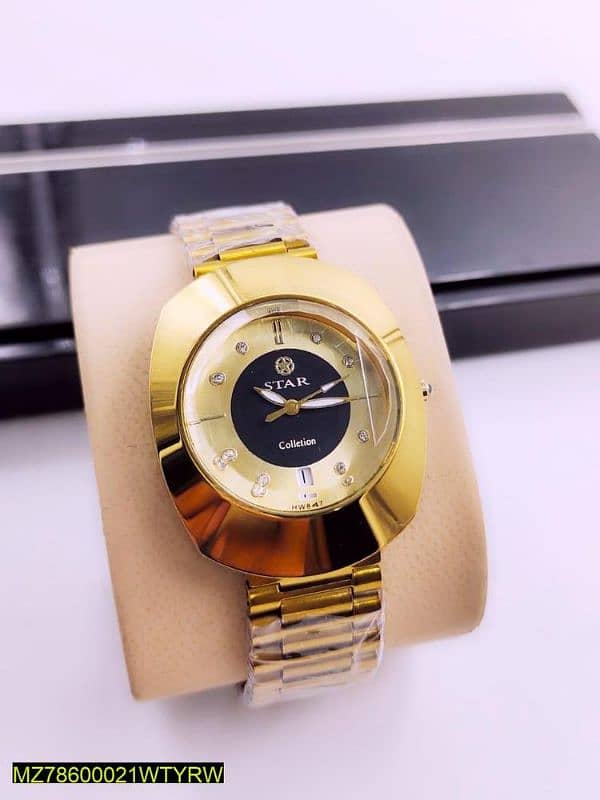 stainless steal golden watch 1