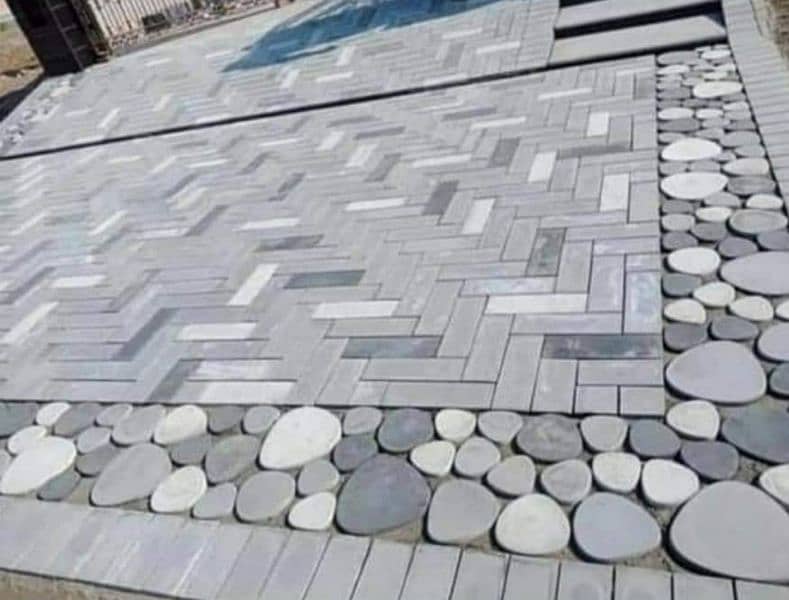 pavers, Tuff tiles, chemical Tuff tiles, curb stone, water chanal 2