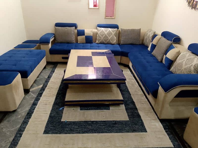 only 1 month used sofa set with table 0