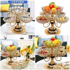 Elegant Golden Decorative Tray  Unique Design free home delivery