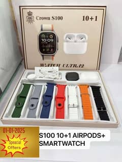 smart watch Ulta s100 plus air buds