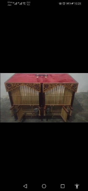 fancy double portion teetar cage for sale 5