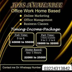 I need some serious people for office work and online work