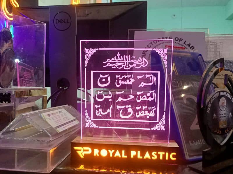 Acrylic sheet/Arcylic logo with light/Arcylic LED Sig/ pricein karachi 4