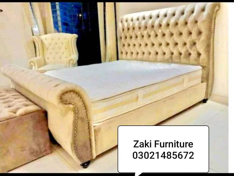 Double bed/king size bed/dressing table/bed set/wooden bed/furniture 16