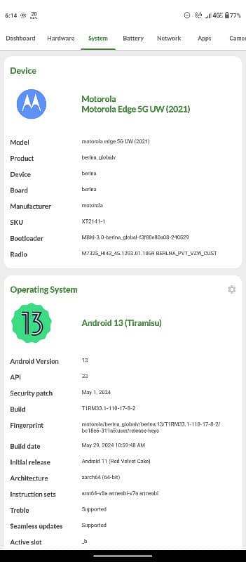 Motorola edge 2021 8