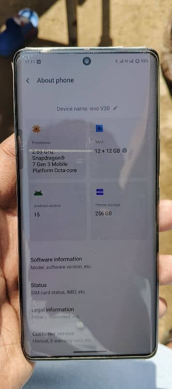 vivo v30 12+12 256 10by10 condition 5