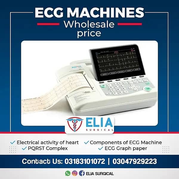 ECG machines in economical rates . 0