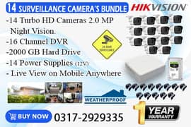 14 CCTV Cameras Bundle Brand HIKVision