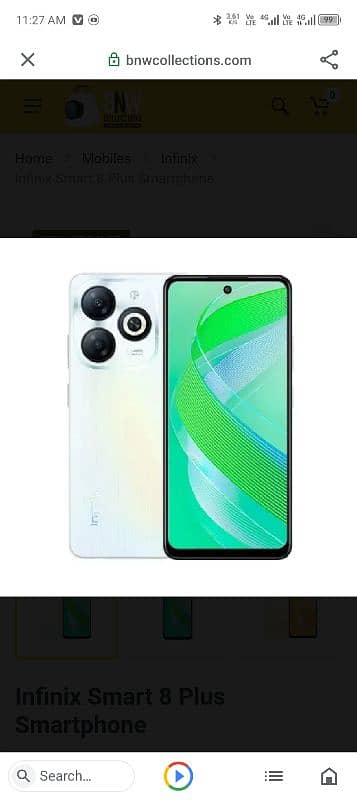 Infinix smart 8 plus 4+4. . 64gb. . , 6 ma ke warranty hai 0