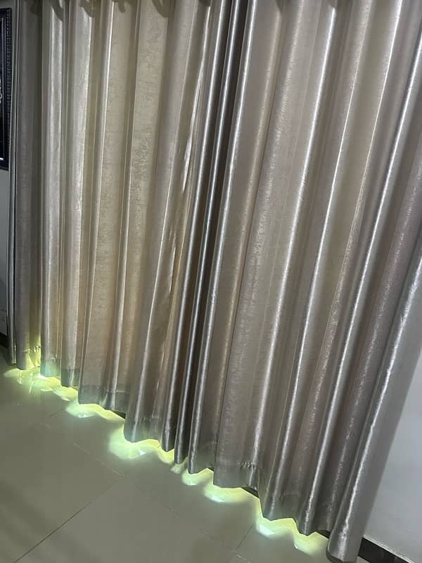 12.5 ft wide and 7.5 ft high satin silk curtain 1