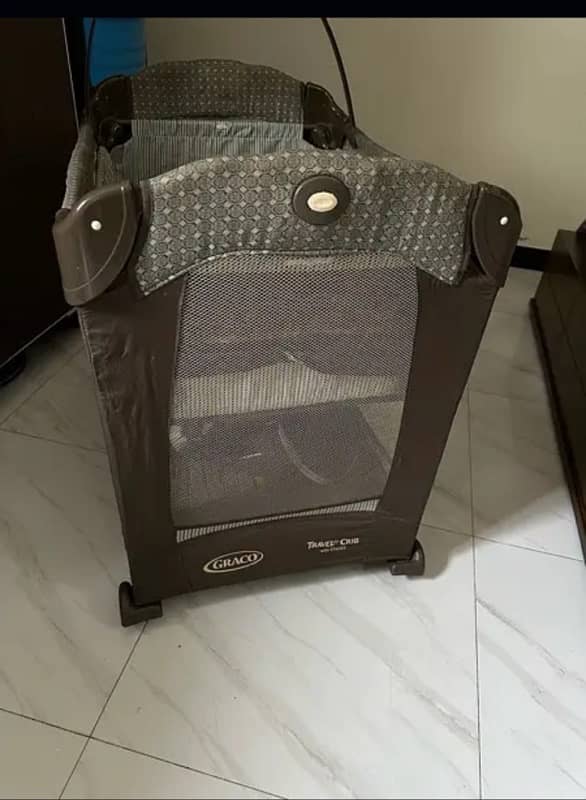 Graco baby Crib Cot + baby Travel Cot 8