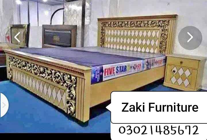 Double bed/king size bed/dressing table/bed set/wooden bed/furniture 2