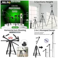 icon professional overhead Tripod for iPhone & Camera, Mob 03249107656