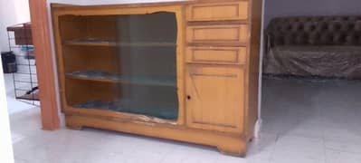 Vintage wooden showcase