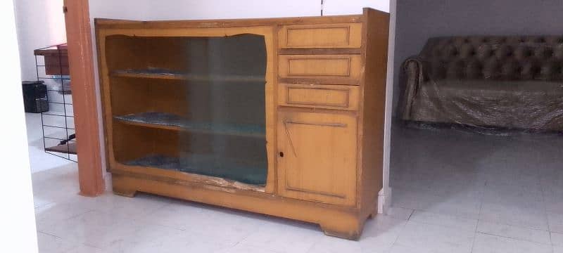 Vintage wooden showcase 1