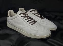 Louis Vuitton monogram white/brown canvas leather sneakers