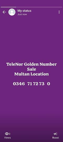 Telenor Number For sale