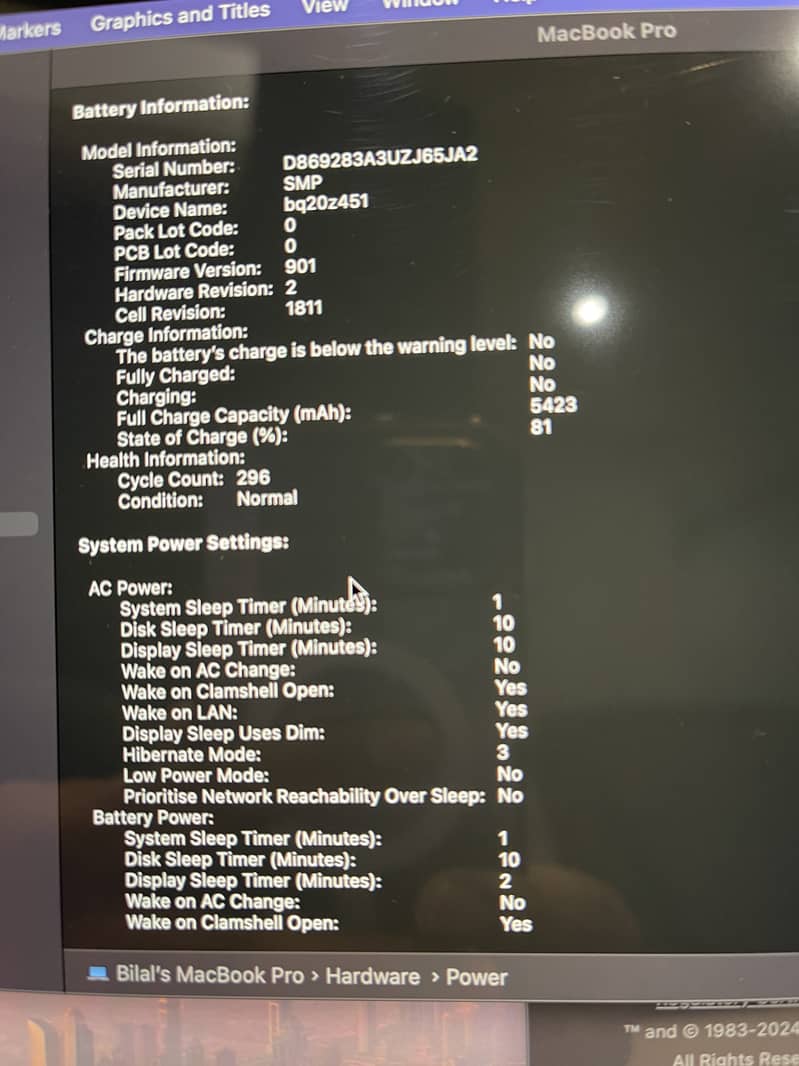 MacBook Pro 2019 Core i9 15 inch 7