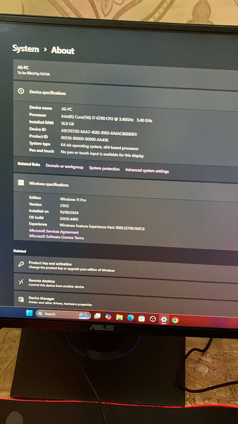 ASUS VG279Q 27" Full HD 1080p IPS 144Hz 1ms 4
