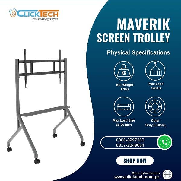 Maverik interactive flat panel trolley 3