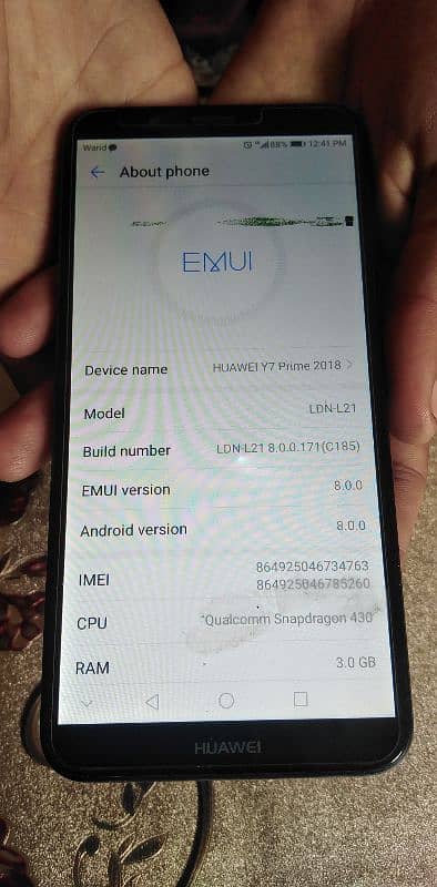 Huawei mobile y 7 prime 3/32 3