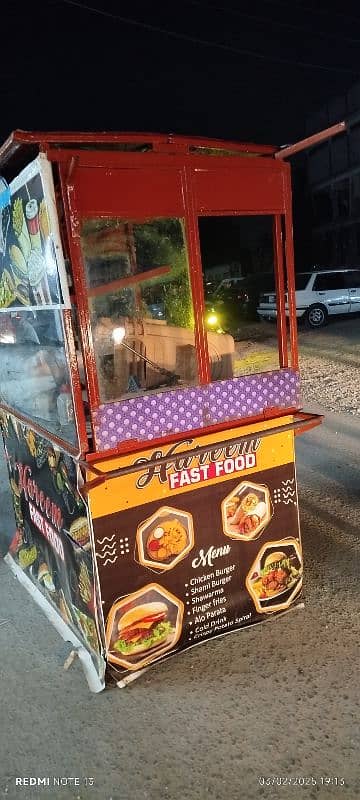 burger shawarma and fries stall selling with full Saman A TO Z 1