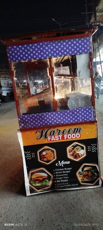 burger shawarma and fries stall selling with full Saman A TO Z 2