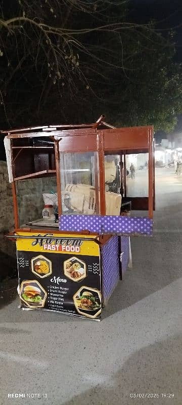 burger shawarma and fries stall selling with full Saman A TO Z 4