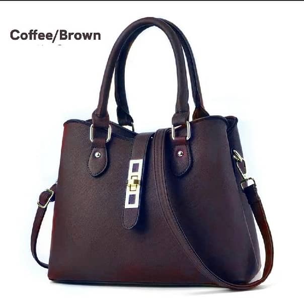 Women's Rexine Plain Hand Bag Set 5