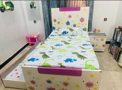 kids draw bed with two single mattresses