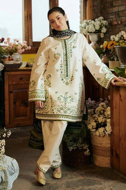 latest lawn collection/embroidered lawn/unstitched/branded lawn 4