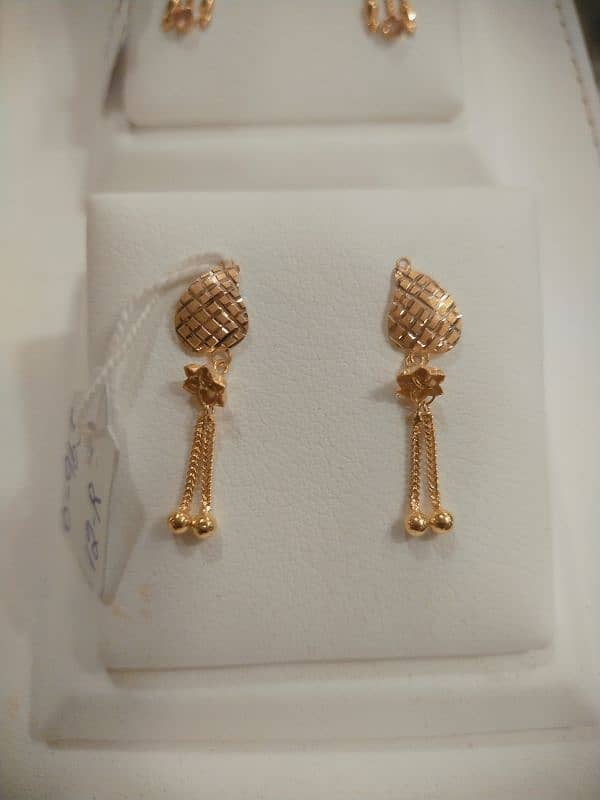 Gold Earrings 21 Caret For Women 0