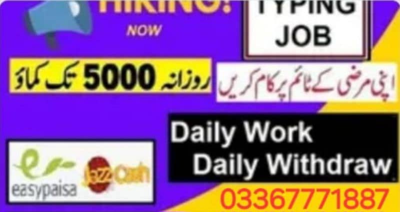 Online home based work available 0