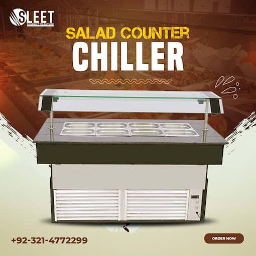 Salad bar counter-Salad counter display- cake chiller counter 0