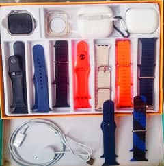 Ultra Watch and Airpods 9 steps and with charging cables with covers